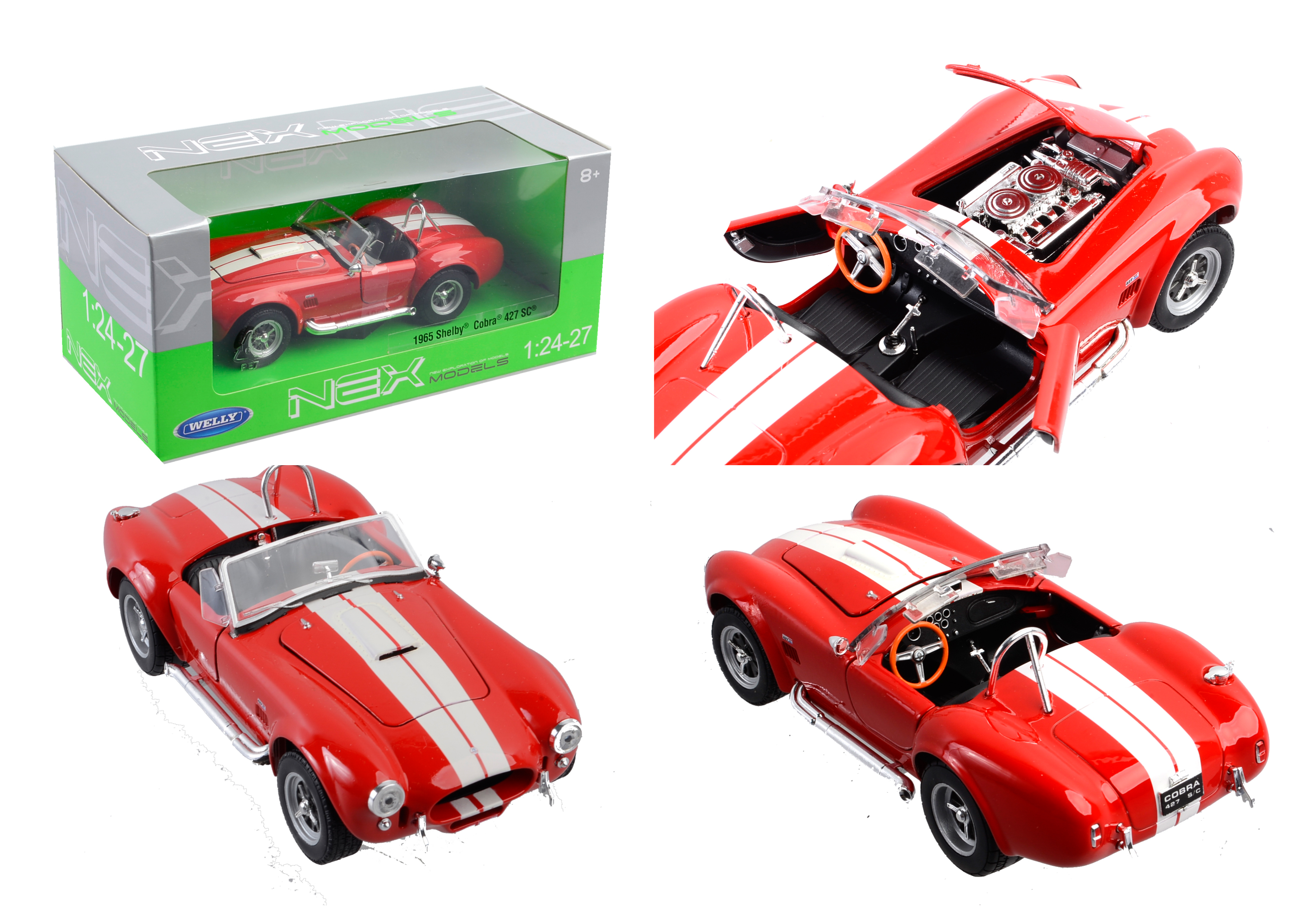 

Модель автомобиля SHELBY COBRA 427 SC 1965 Welly (24002W)