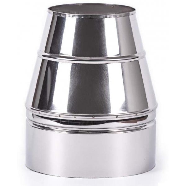 

Конус для дымохода сендвич из нержавеющей стали в оцинкованном кожухе 0,8мм Ф150/220