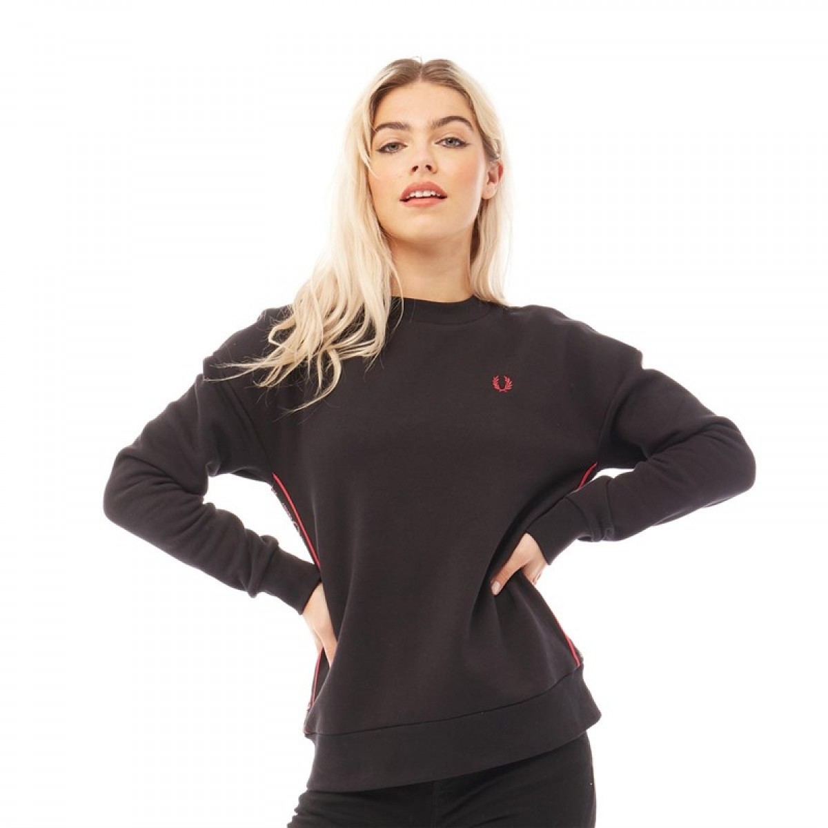 

Толстовка Fred Perry Taped Sweatshirt Black Black, XS (42)