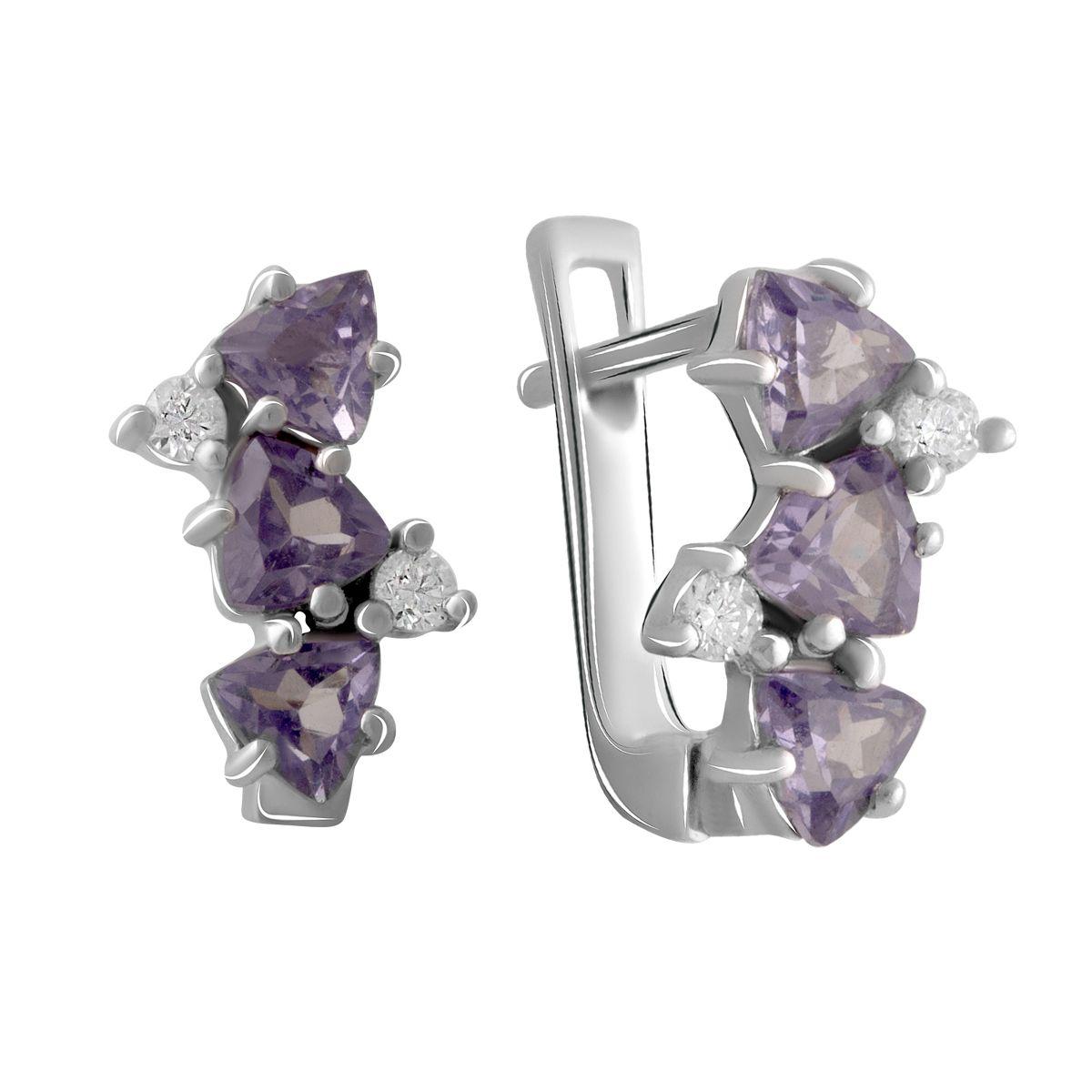

Серебряные серьги SilverAlex с олександритом 2.005ct