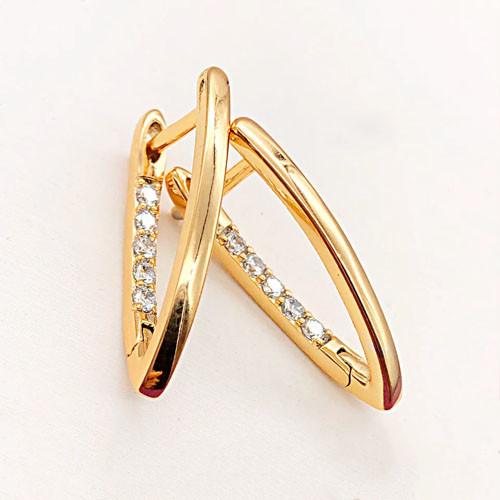 

Серьги Xuping Стейси медицинское золото позолота 18К английский замок А/В 1-0060