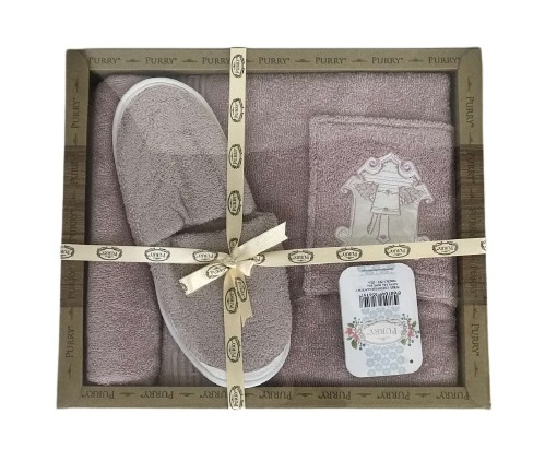 

Женский комплект для бани Purry (юбка, капюшон, тапочки) Sauna лиловый (ts-02398)