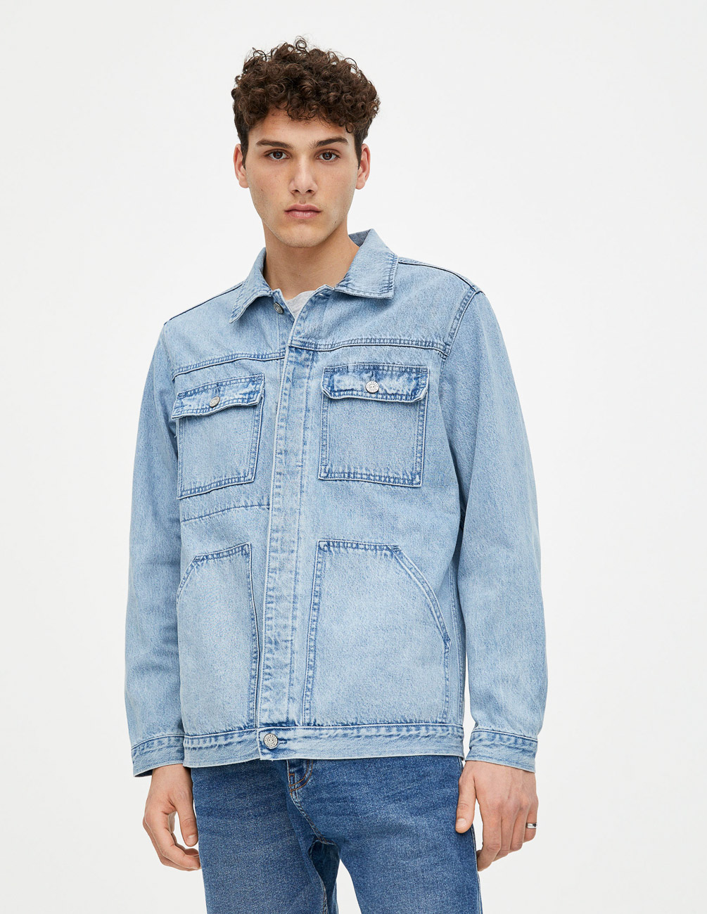 

Джинсовка PULL & BEAR М0107759 (5715/581/400) цвет синий L