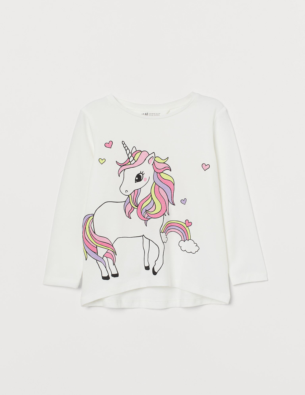 

Футболка д/р H&M ДД003576 цвет белый 98/104