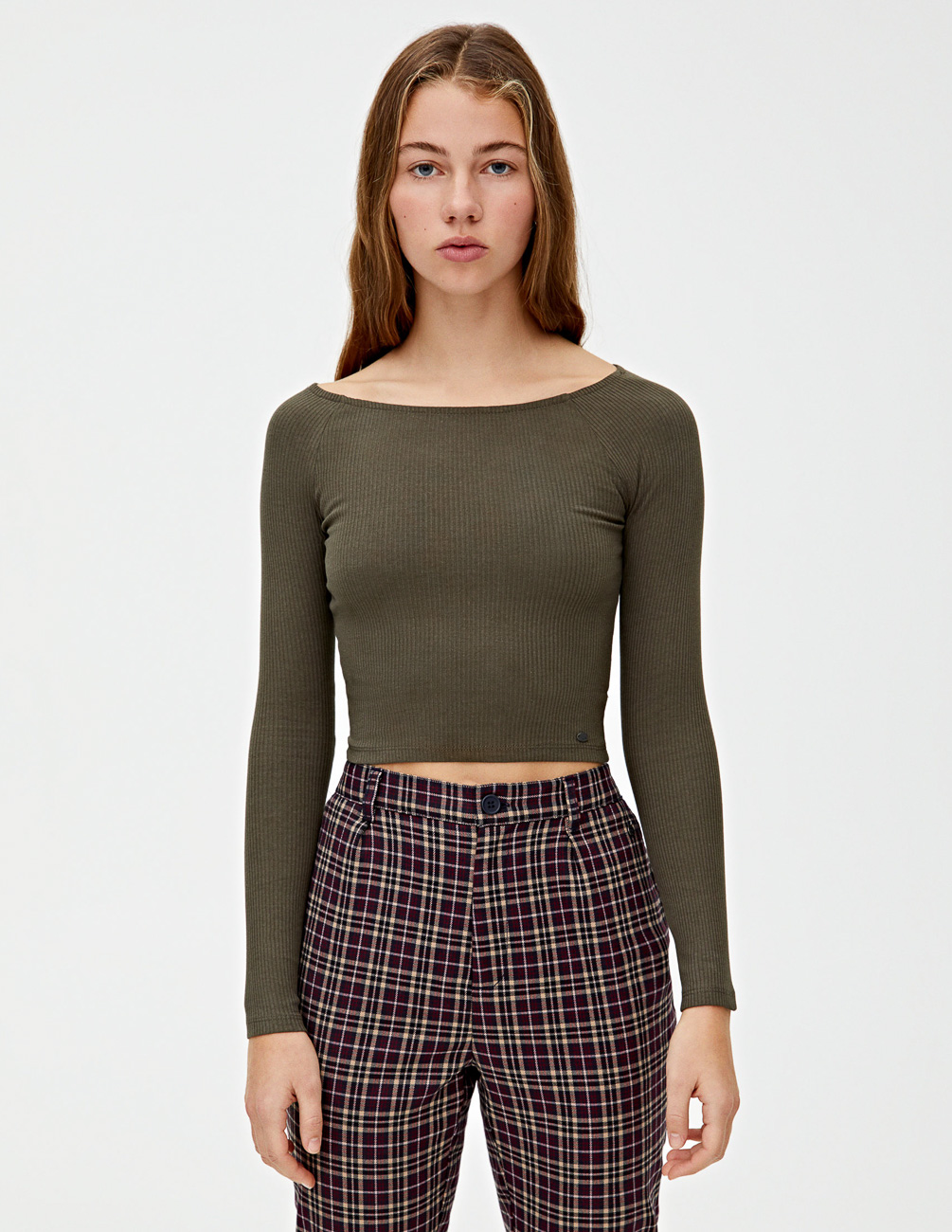 

Лонгслив PULL & BEAR Ж1055934 (9243/344/505) цвет зеленый XS