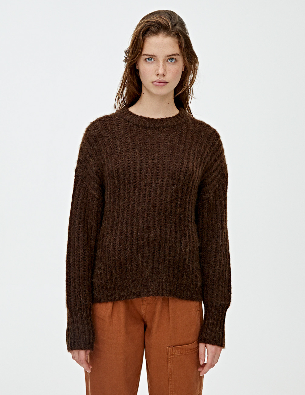 

Свитер PULL & BEAR Ж1055868 (9558/338/700) цвет коричневый XL