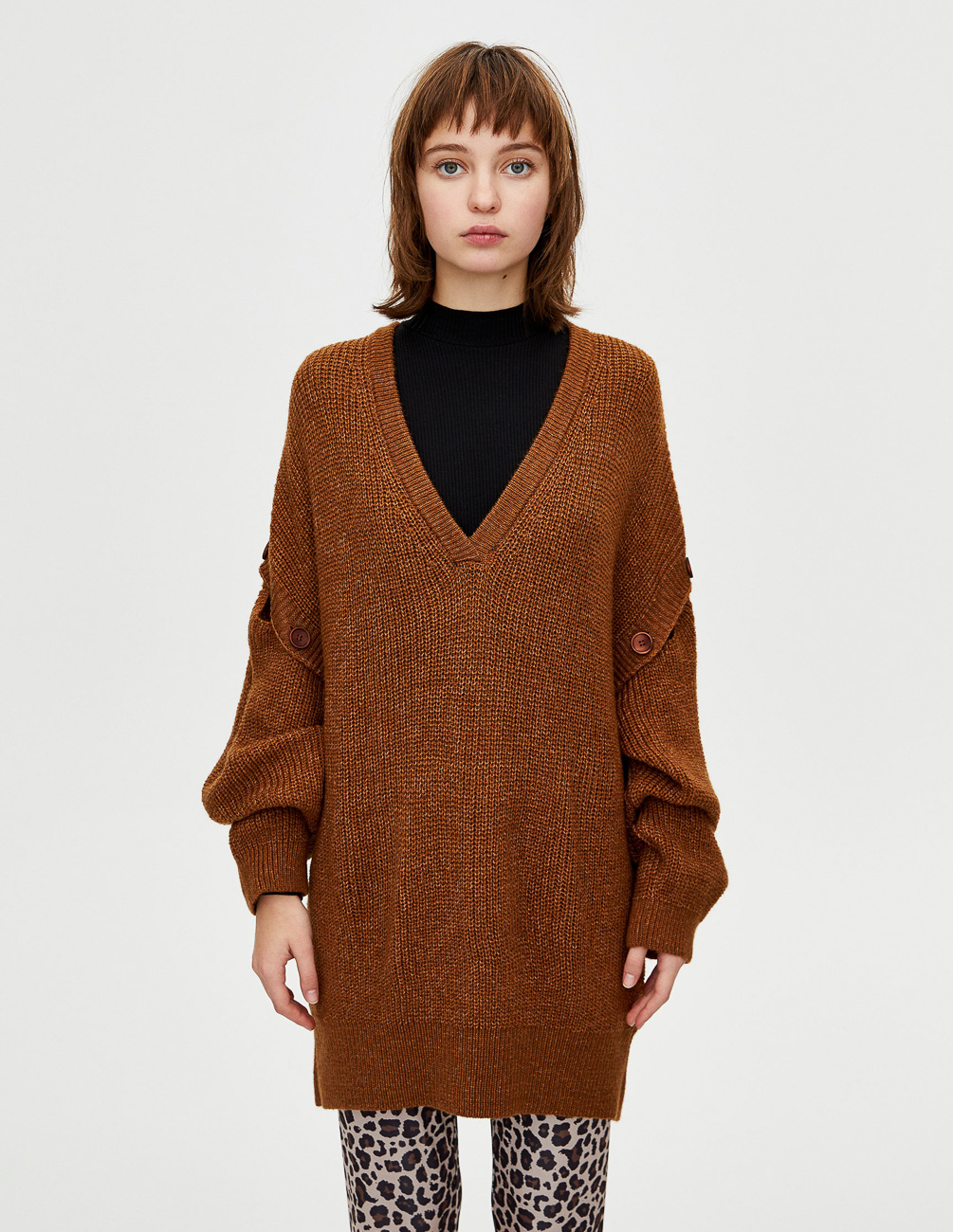 

Джемпер PULL & BEAR Ж1055853 (9559/373/705) цвет коричневый XS