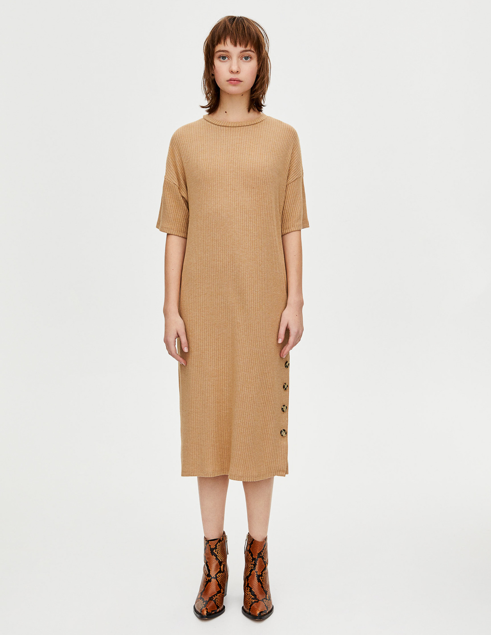 

Платье PULL & BEAR Ж1056073 (9393/384/756) цвет бежевый M