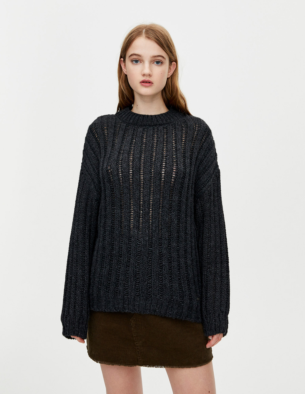 

Свитер PULL & BEAR Ж1055588 (9559/378/833) цвет серый M
