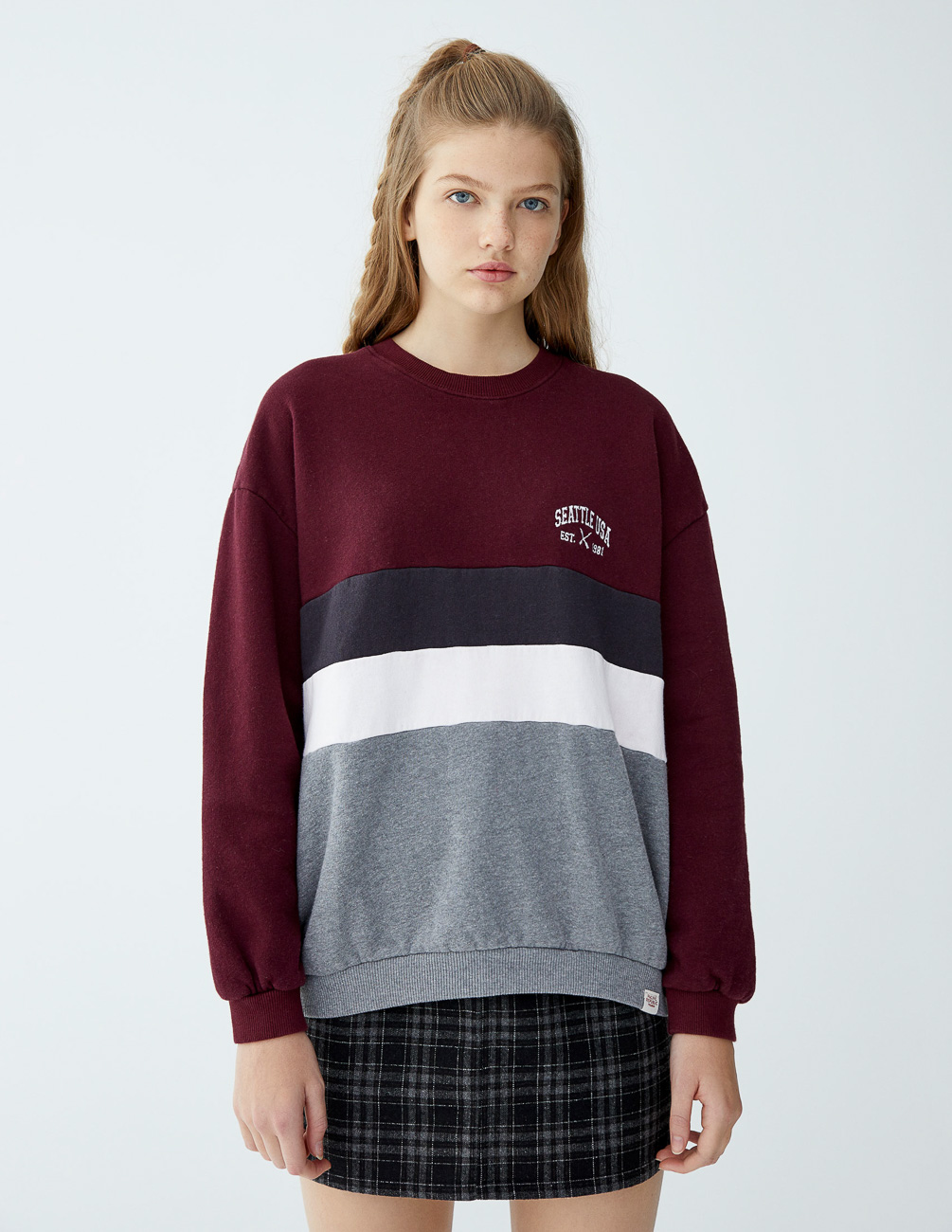 

Свитшот PULL & BEAR Ж1055827 (5590/311/681) цвет бордовый M