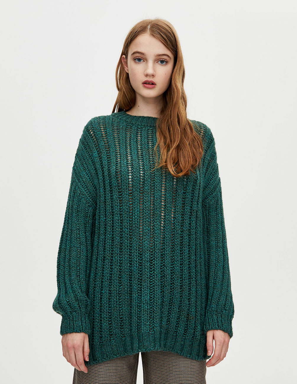 

Свитер PULL & BEAR Ж1055589 (9559/378/516) цвет зеленый M