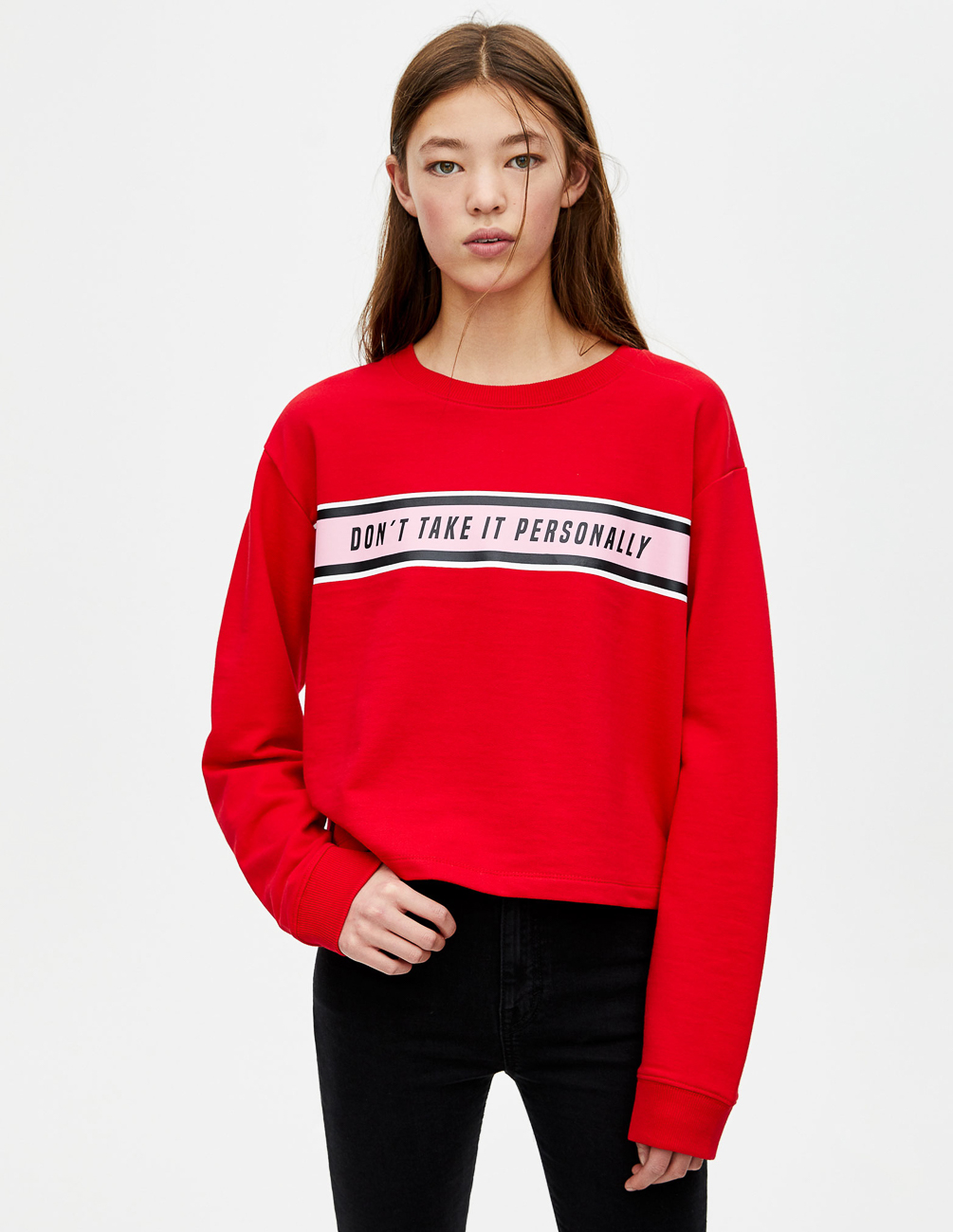 

Свитшот PULL & BEAR Ж1055872 (5590/216/600) цвет красный L