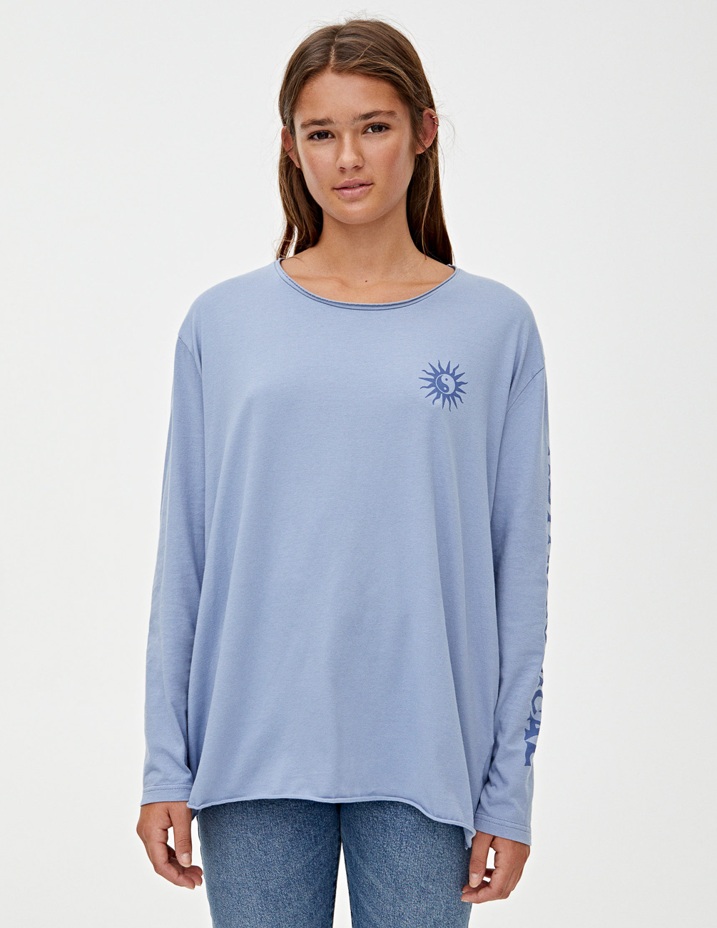 

Лонгслив PULL & BEAR Ж1056042 (9243/340/406) цвет голубой, Лонгслив PULL & BEAR Ж1056042 (9243/340/406) цвет голубой XS