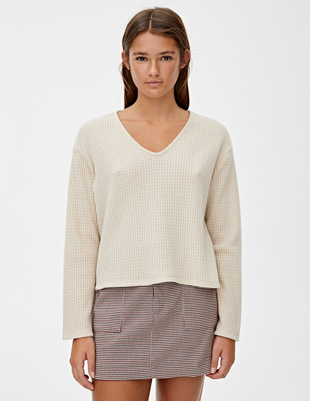

Джемпер PULL & BEAR Ж1055636 (9558/372/711) цвет бежевый S