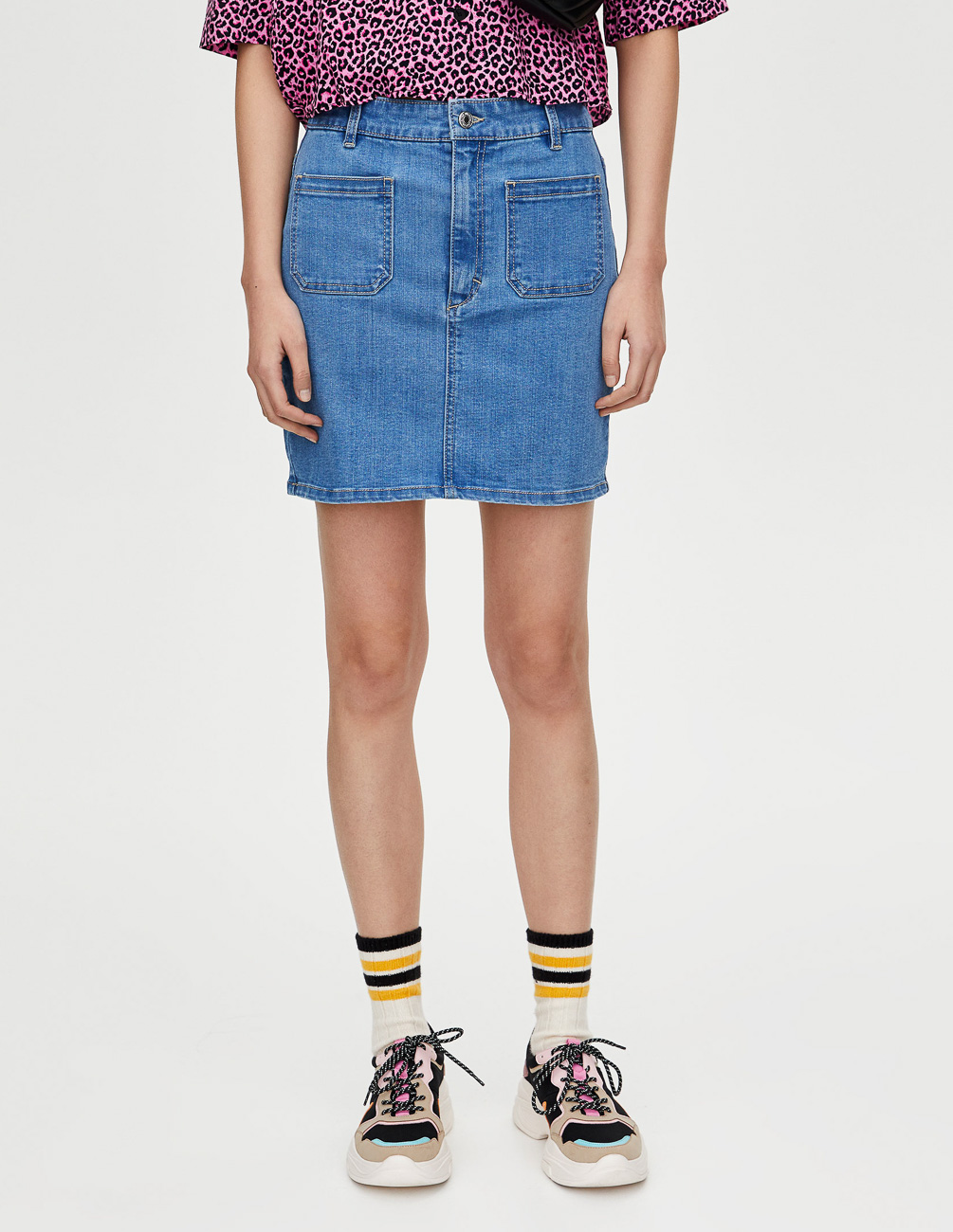 

Юбка PULL & BEAR Ж1055990 (5398/302/406) цвет голубой M