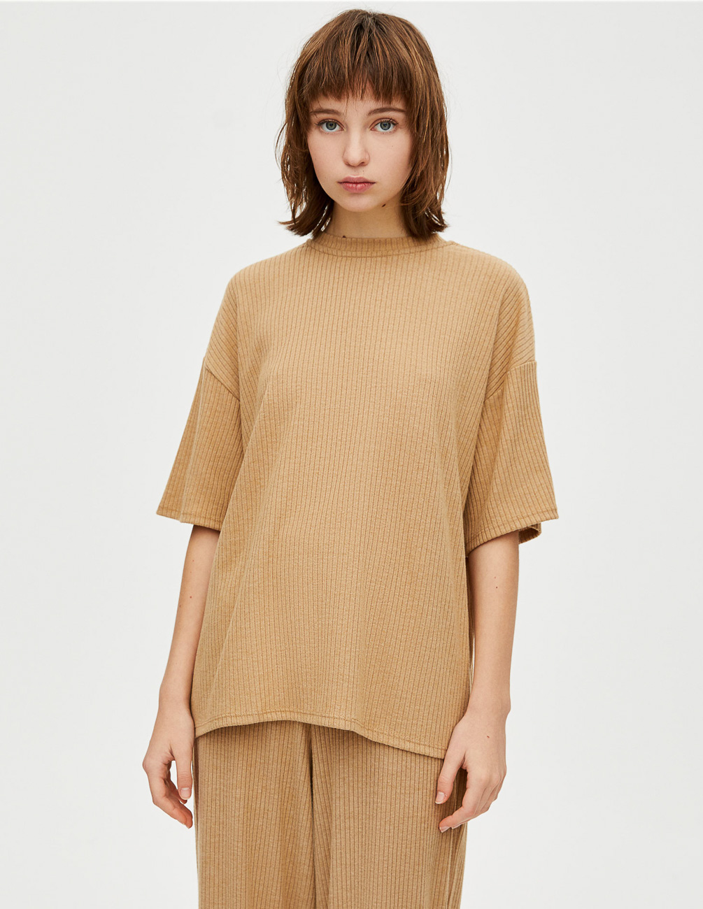 

Блуза PULL & BEAR Ж1056431 (9245/370/756) цвет бежевый XS