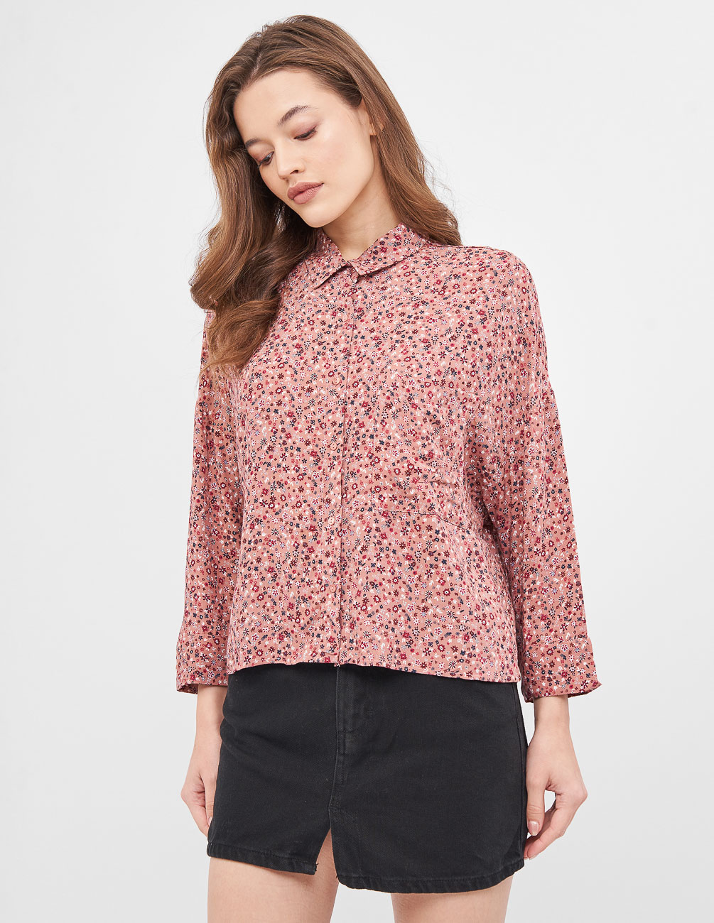 

Блуза PULL & BEAR Ж1056374 (9471/398/626) цвет розовый L