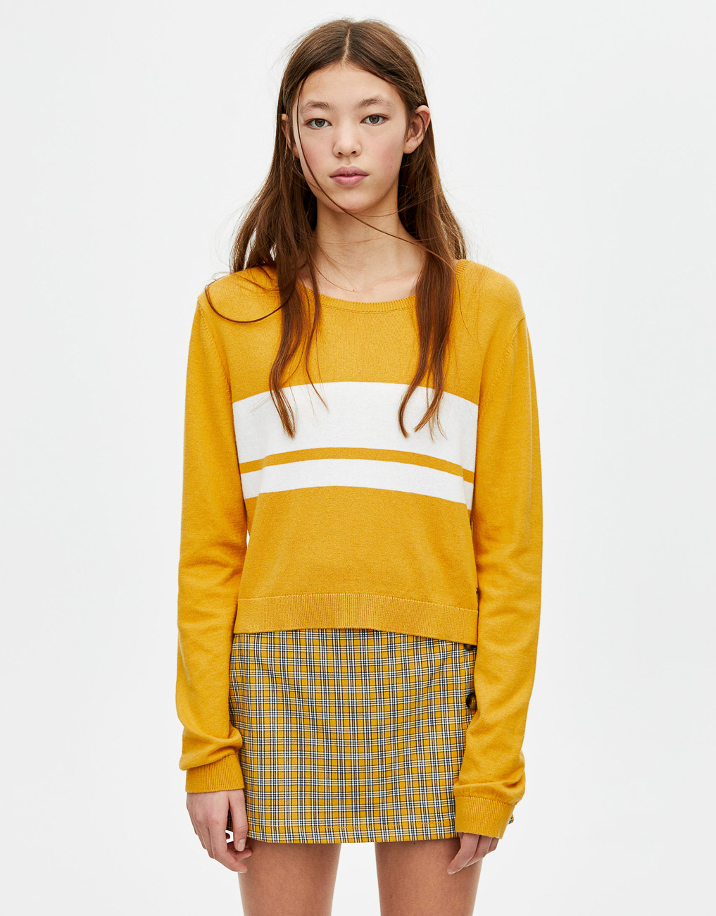 

Джемпер PULL & BEAR Ж1055744 (5558/322/311) цвет желтый S