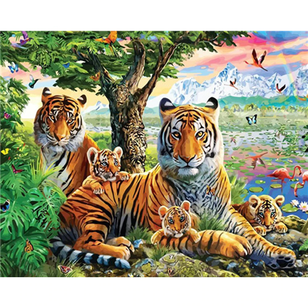 

Картина по номерам 40×50 см. DIY Земля тигров (FX 30387)
