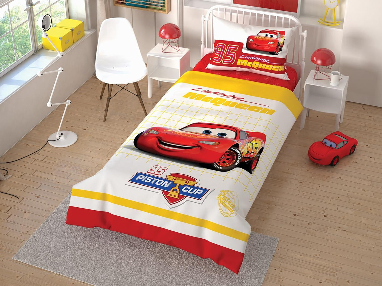 

(Картинка оживает) Постельное белье Tac Disney Молния Маквин Cars Cek 160*220 подростковое