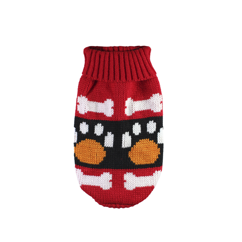 

Свитер для собак Taotaopets 357704 Лапки и косточки Red XS