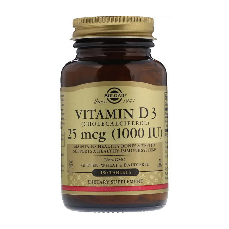 

Витамин Д 3 Солгар / Solgar Vitamin D3 1000 IU 180 таблеток