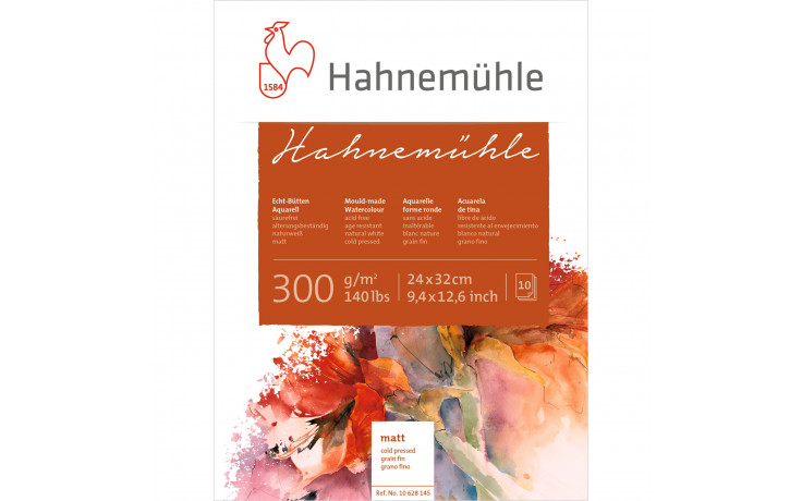 

Блок для акварели Hahnemuhle mould-made 10л 300г 24х32см rough