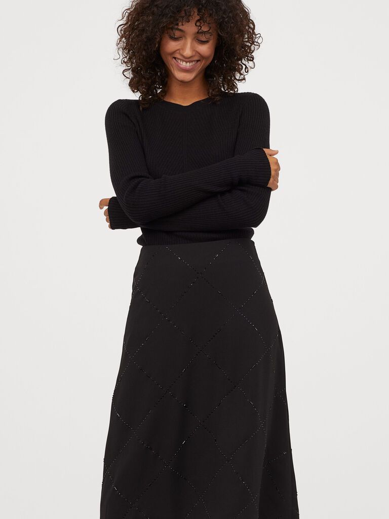 

Юбка H&M 060804680  Черная, Юбка H&M 060804680 34 Черная