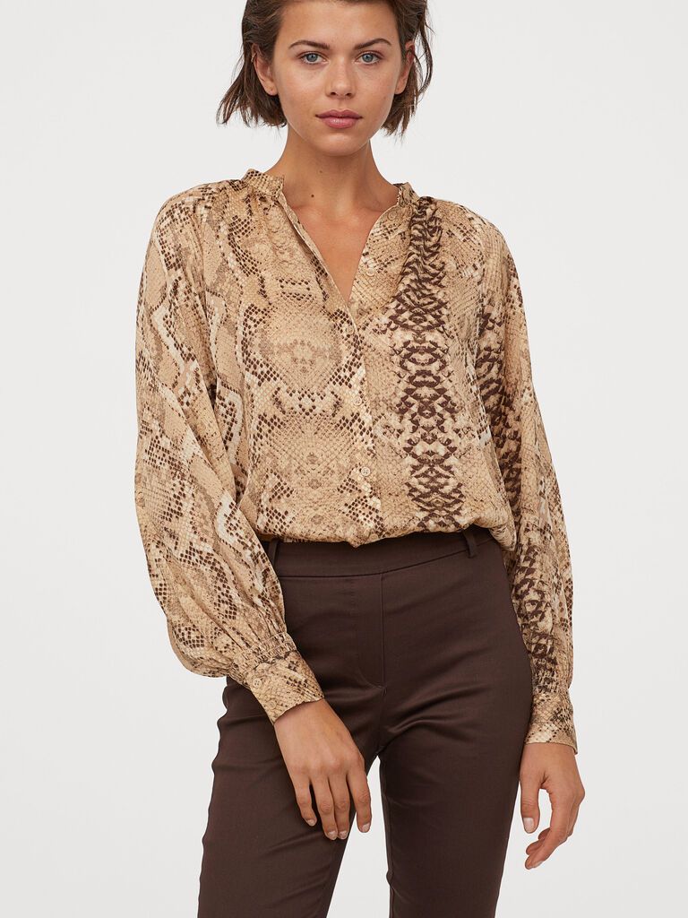 

Блузка H&M 060789303 34 Змеиный принт