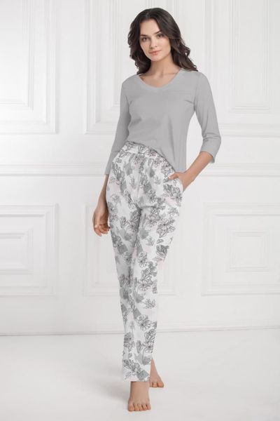 

Кофта хлопковая Jasmine Carolyn S бело-серая 4809/97