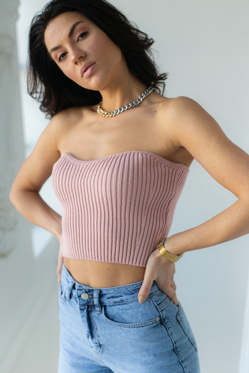 

Топ корсет без бретелей LUREX 200112 S пудровый 116