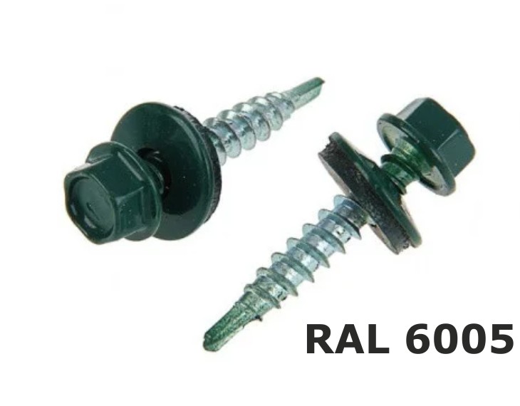 

Саморез кровельный 4,8х35 по дереву RAL 6005, 500 шт, FAST FIX (77793)