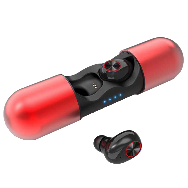 

Наушники беспроводные Bluetooth 5.0 Alitek V8 TWS Stereo Red (88212)