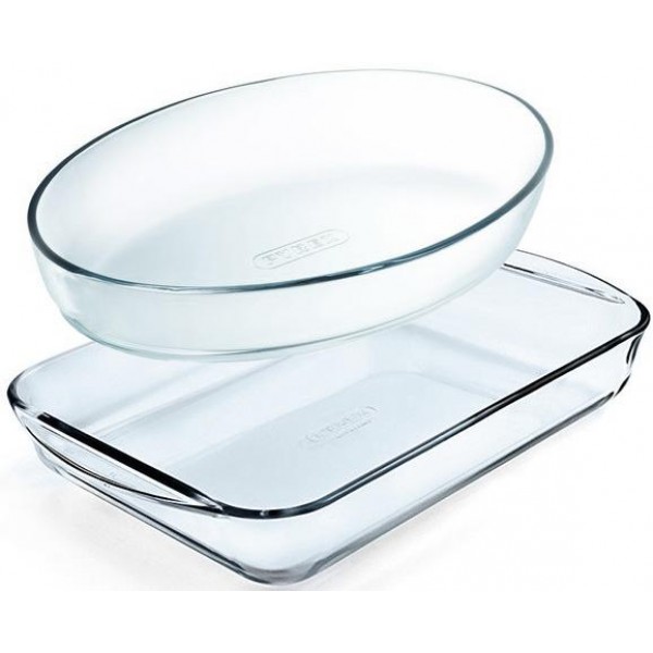 

Набор 2 формы для выпечки Pyrex Essentials 30х21см, 35х23см, жаропрочное стекло