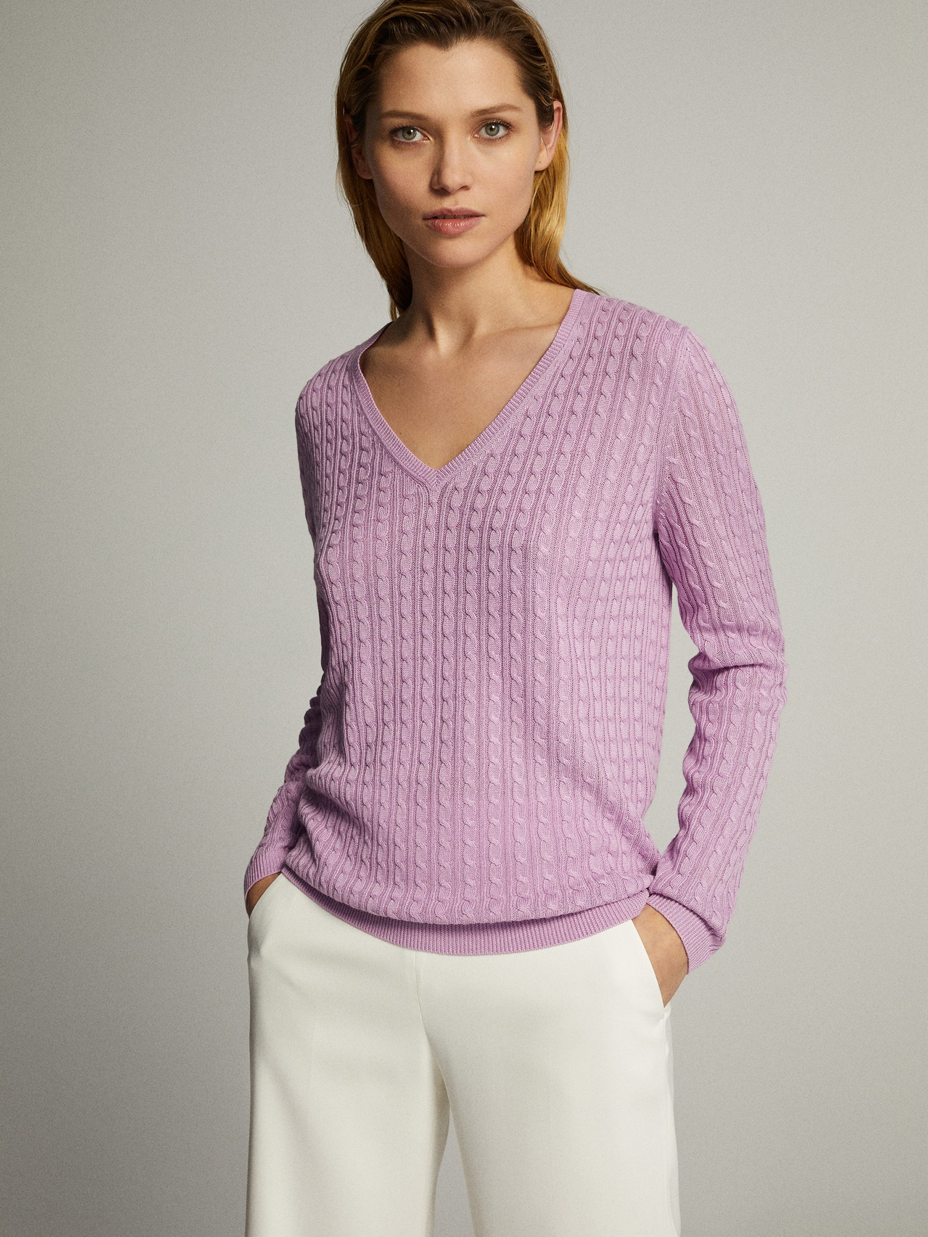 

Свитер Massimo Dutti XL Фиолетовый 04801564