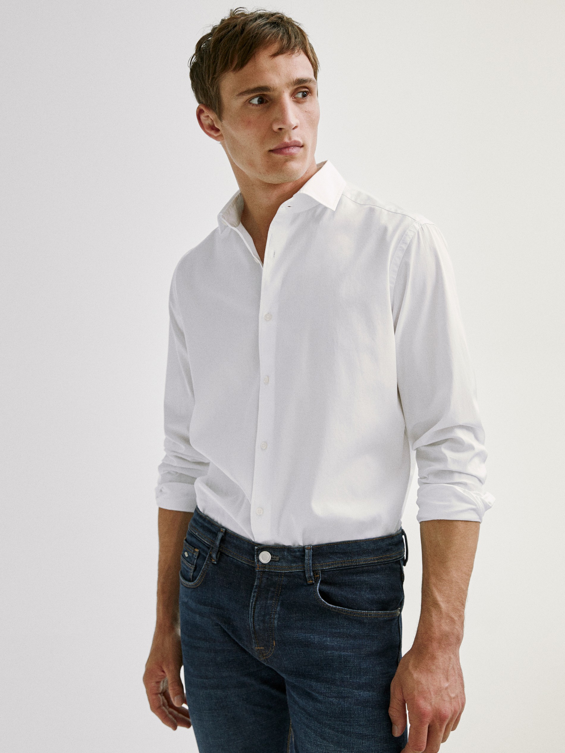 

Рубашка Massimo Dutti  Белая 04801684, Рубашка Massimo Dutti M Белая 04801684