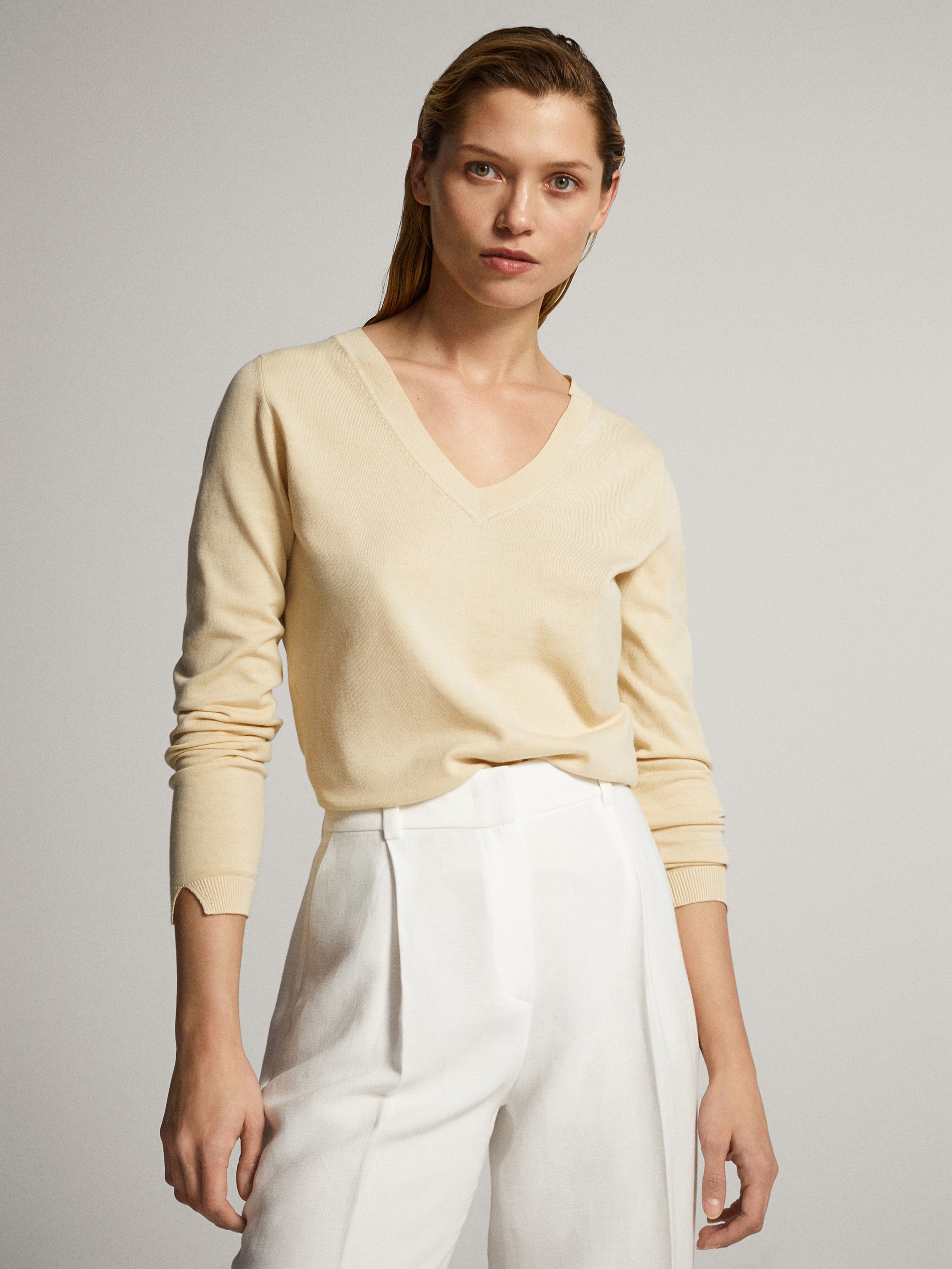 

Свитер Massimo Dutti  Молочный 04801562, Свитер Massimo Dutti M Молочный 04801562
