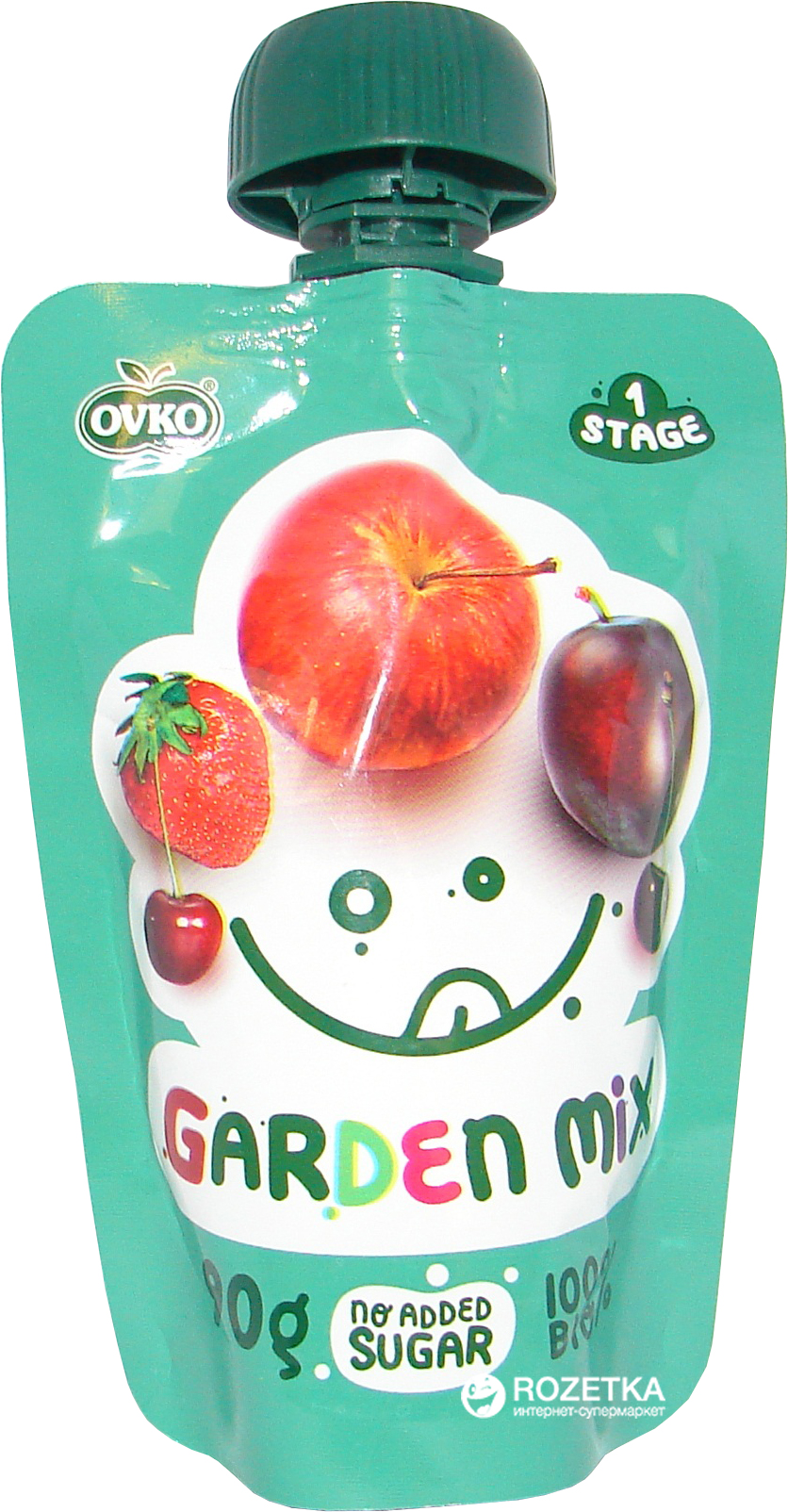 Акція на Упаковка фруктового органического пюре OVKO Садовый микс с 6 месяцев 90 г x 12 шт (8586019160383) від Rozetka UA