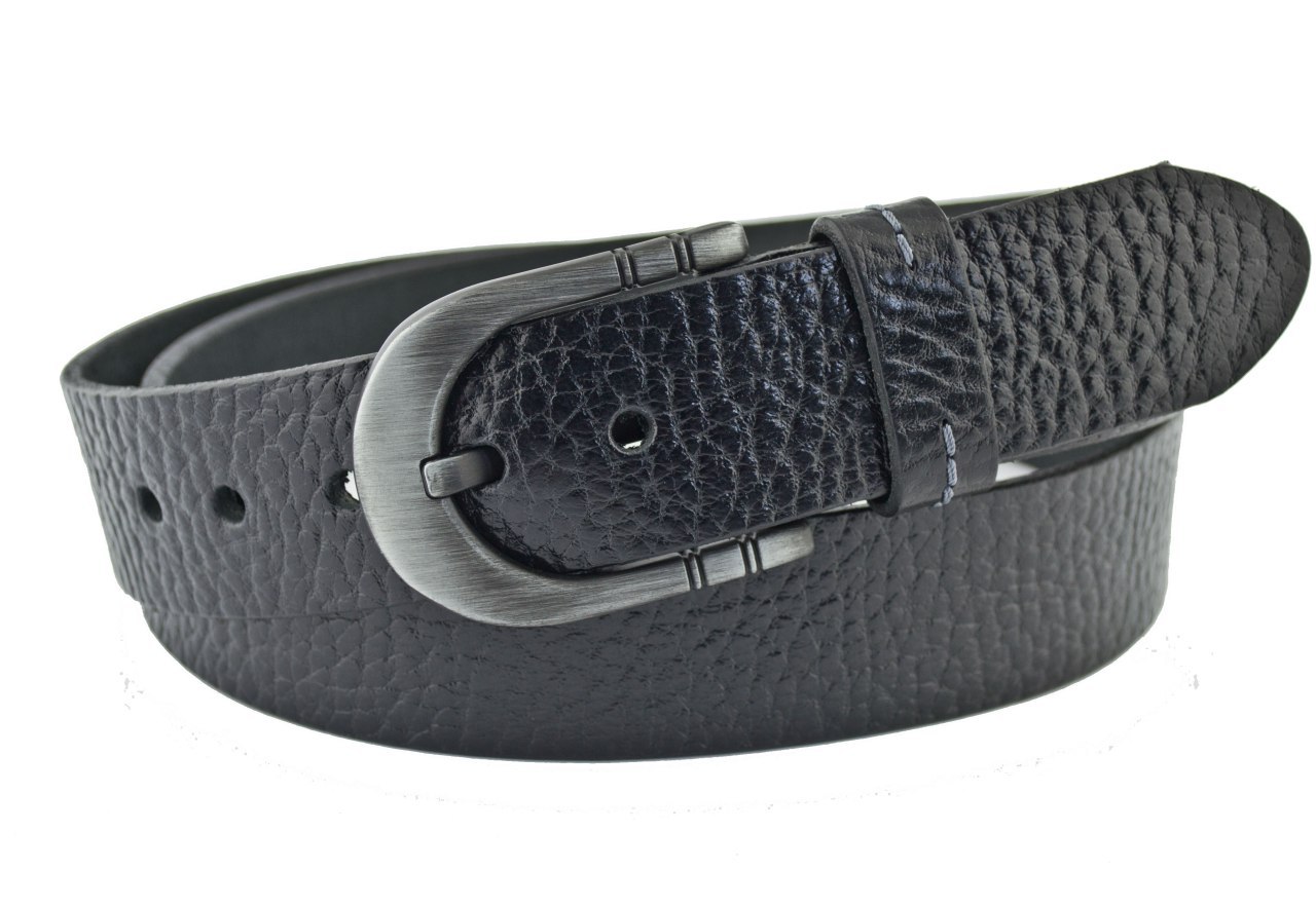 

Мужской ремень Romario centura 4 см для джинсов черный 110 см-135 см (RC-09B)