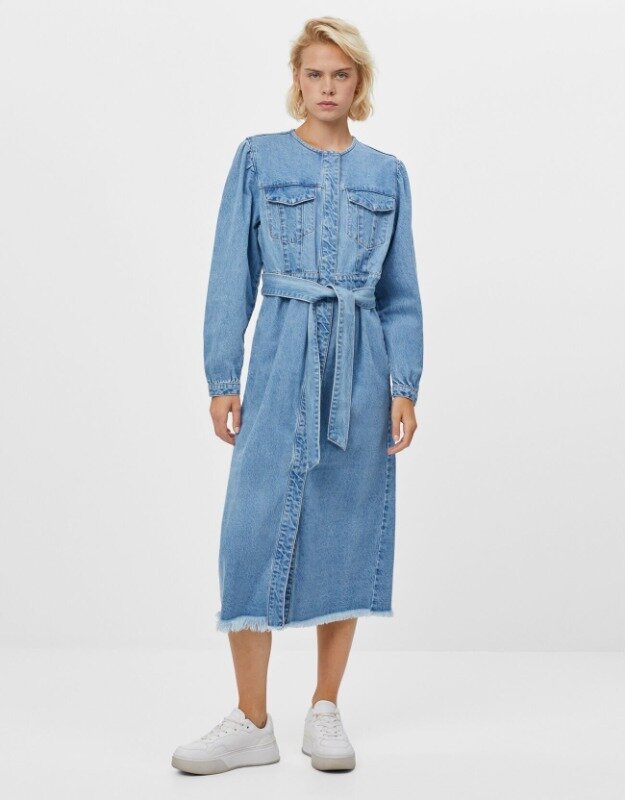 

Платье джинсовое Bershka 0434/777/428, Платье джинсовое Bershka 0434/777/428 - XS