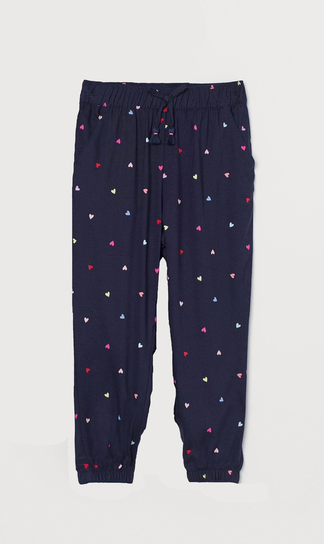 

Брюки H&M 128см темно синий сердечки 290180173812