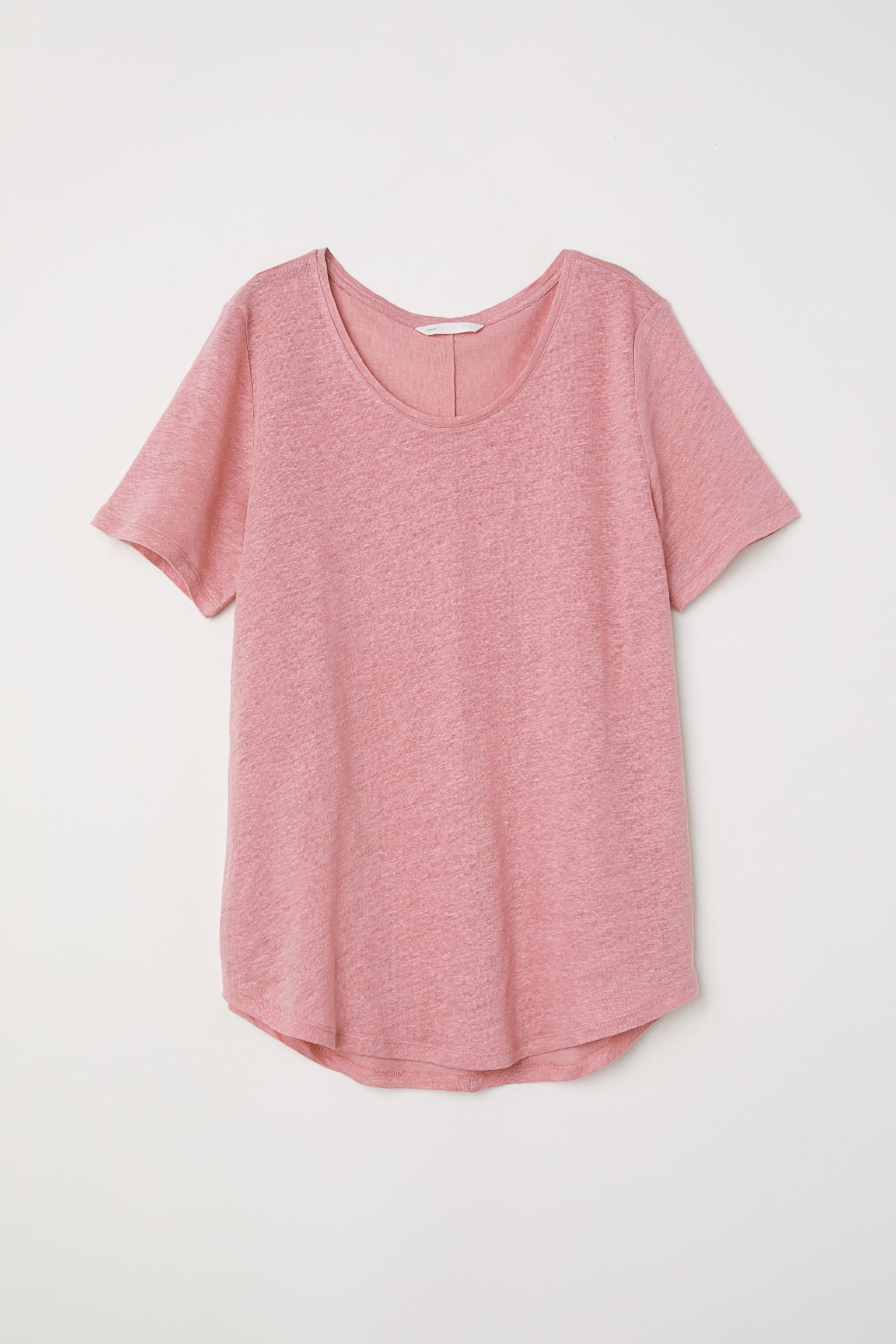 

Футболка льняная H&M S розовый 26024589247