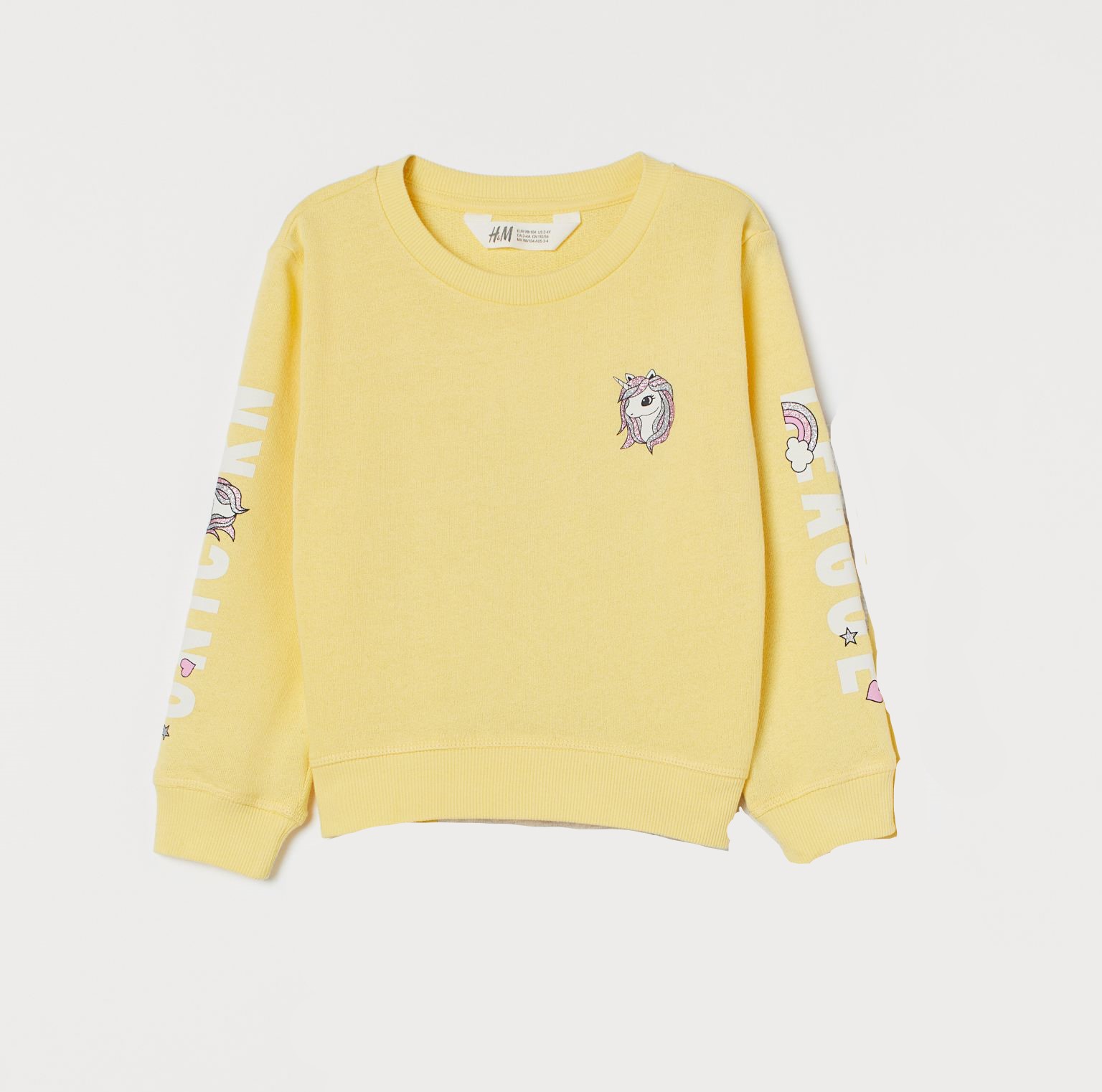 

Свитшот H&M 134 140см желтый 19027718240