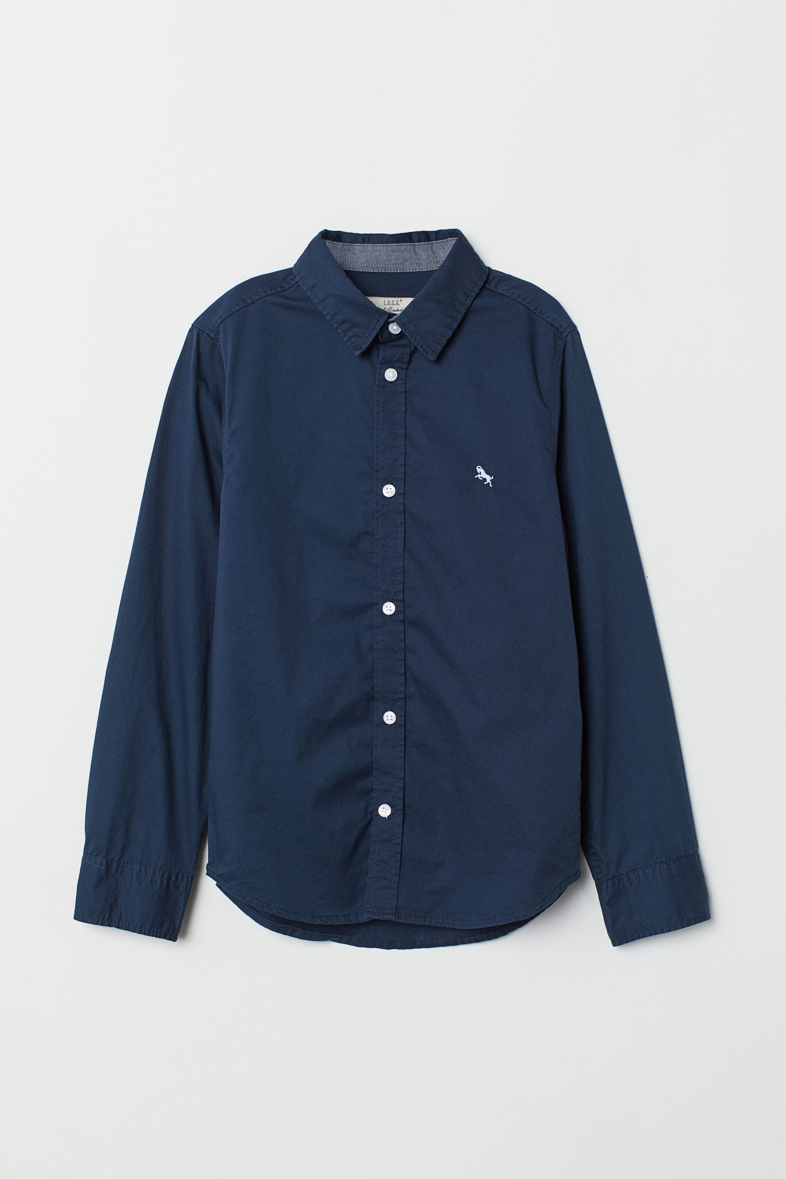

Рубашка H&M 164см темно синий 18026884640