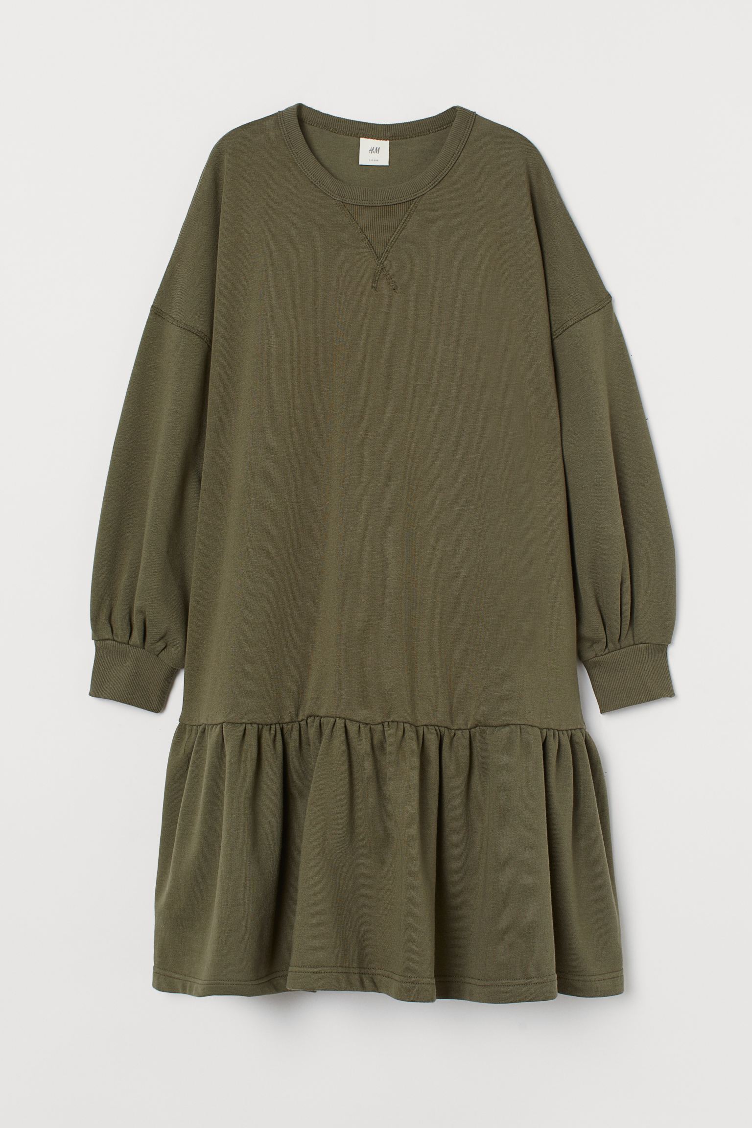 

Платье H&M L хаки 11029030962