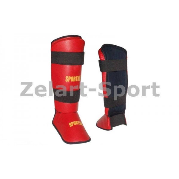 

Защита для голени и стопы кожвинил SPORTKO (р-р S-XL, красный) ZD-33, Размер S