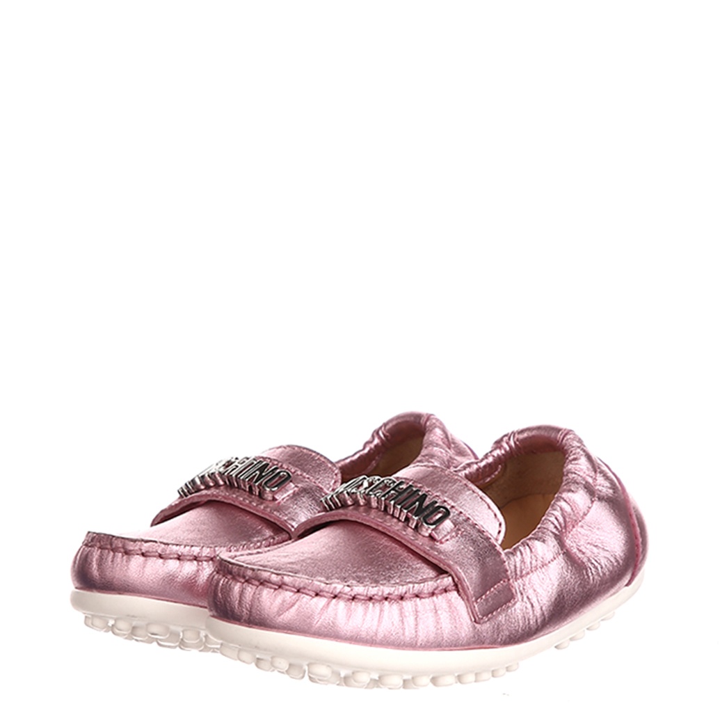 

Мокасины Moschino 25574 laminato rosa 26 розовый
