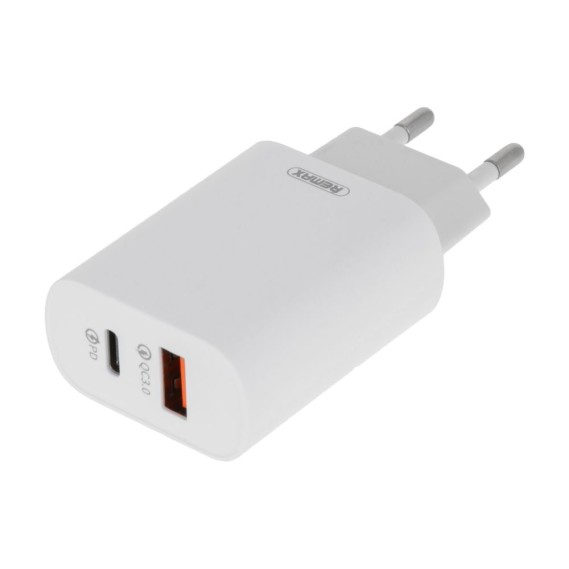 

Сетевое Зарядное Устройство Remax RP-U37 QC + PD Lightning (Белый)