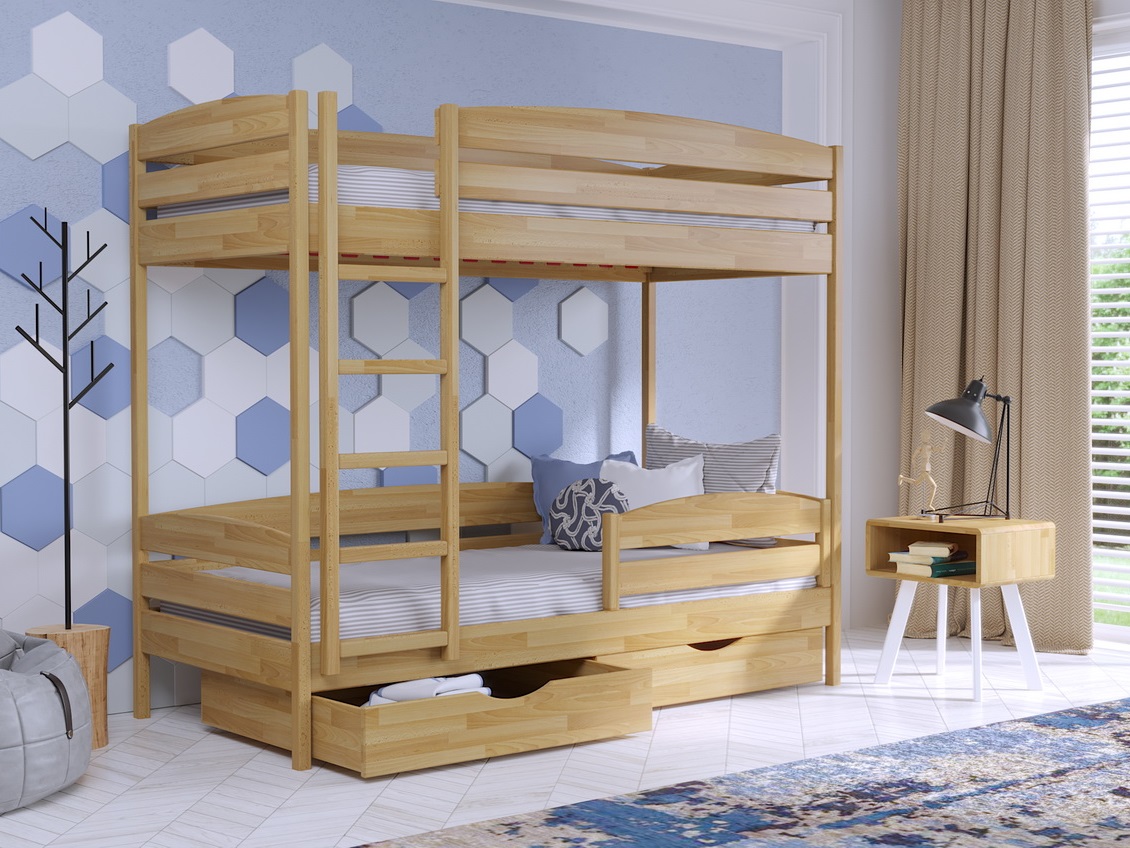 

Двухъярусная кровать с ящиками 90х190 Без бортика Estella Дуэт Плюс Бук (Массив-102) Л2.5