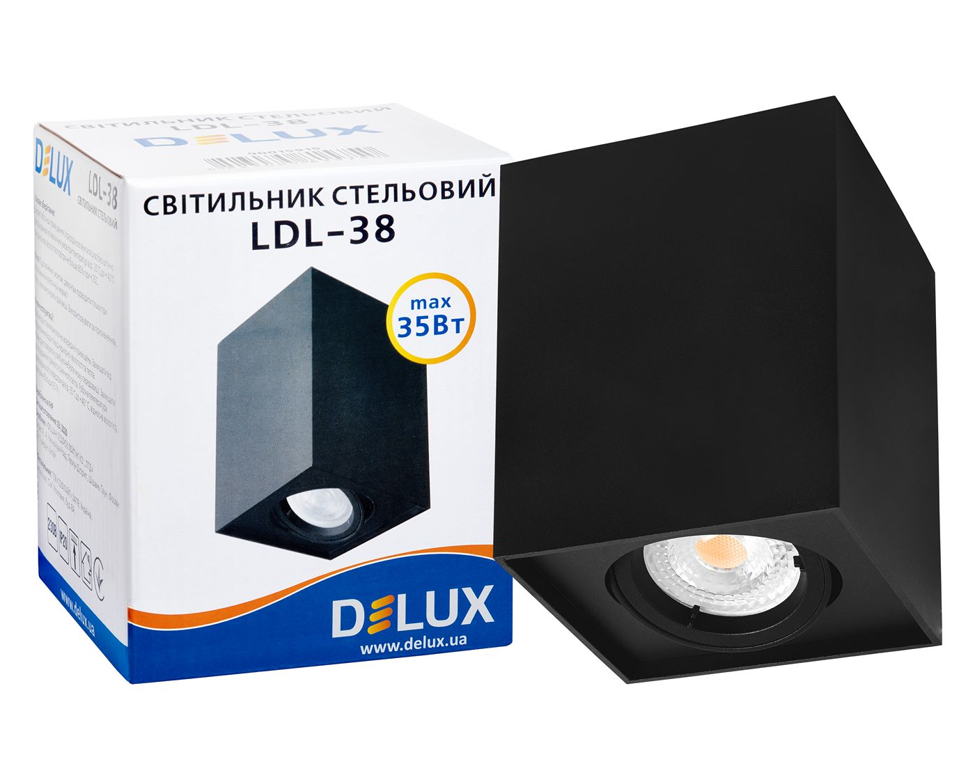 

Светильник потолочный DELUX LDL-38 черный без ламп